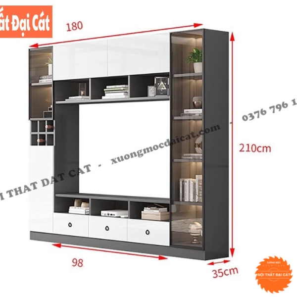 Tủ kệ để tivi gỗ ấn tượng KKH097