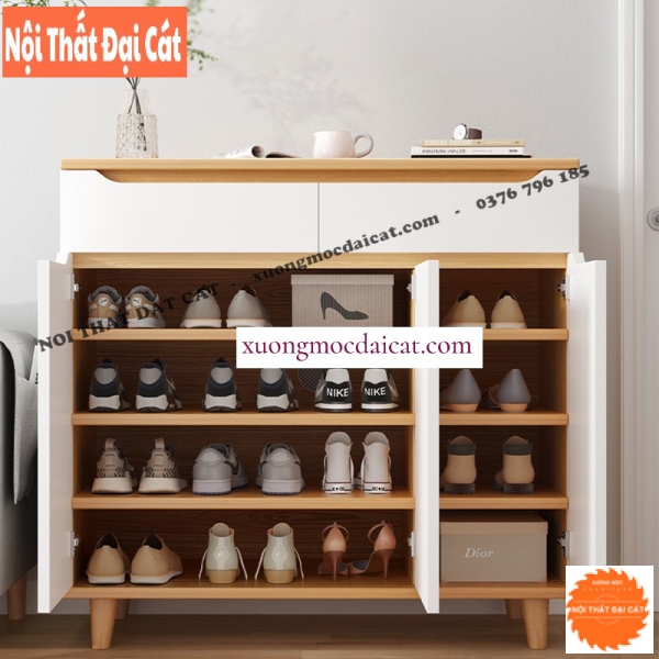 Tủ giày thiết kế 3 cánh - 2 hộc kéo TG220