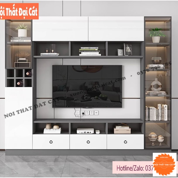 Tủ kệ để tivi gỗ ấn tượng KKH097
