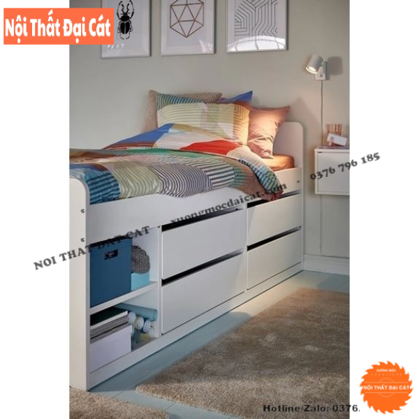 Giường ngủ đơn thiết kế nhỏ gọn G112