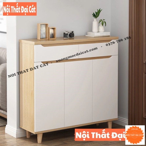 Tủ giày thiết kế 3 cánh - 2 hộc kéo TG220