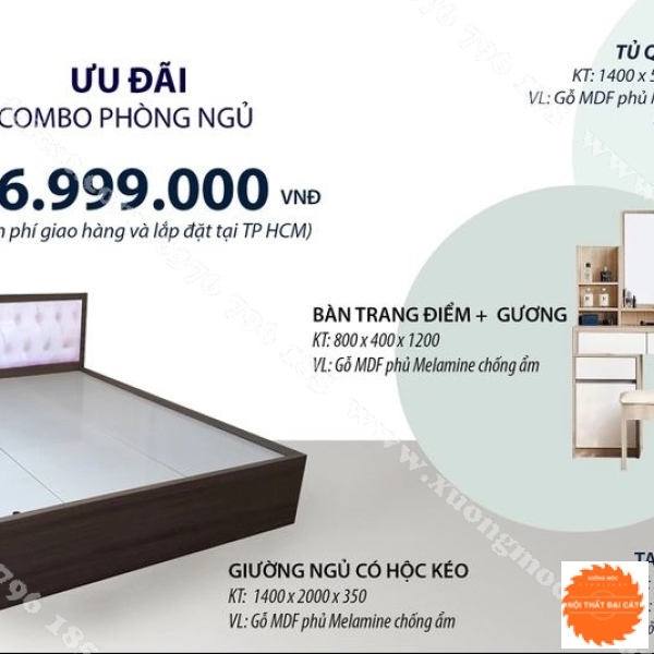 Combo nội thất phòng ngủ CBPN066