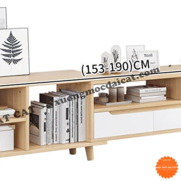 Kệ tivi gỗ đẹp cho gia đình trẻ KTV408