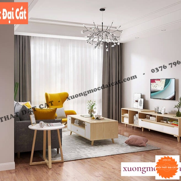 Kệ tivi gỗ đẹp cho gia đình trẻ KTV408
