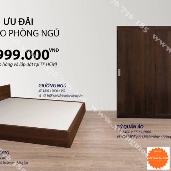 Combo nội thất phòng ngủ CBPN067