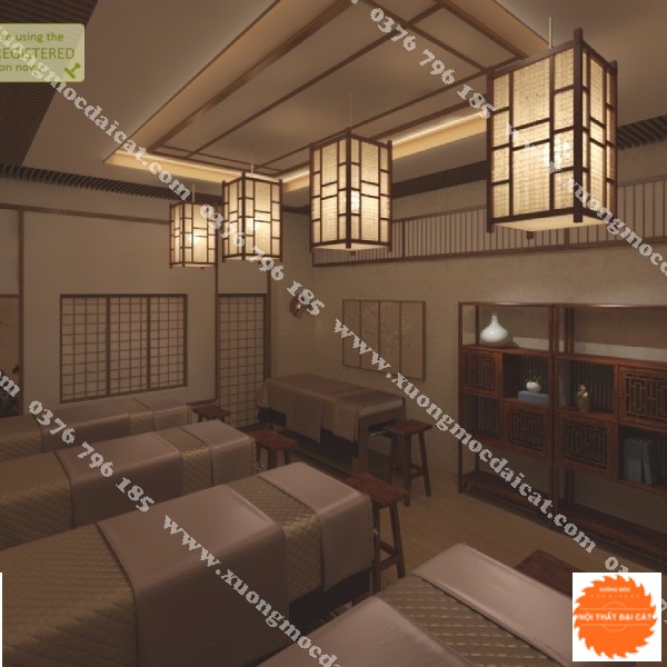 Mẫu thiết kế nội thất Spa - Thẩm mỹ viện phong cách Nhật MS005
