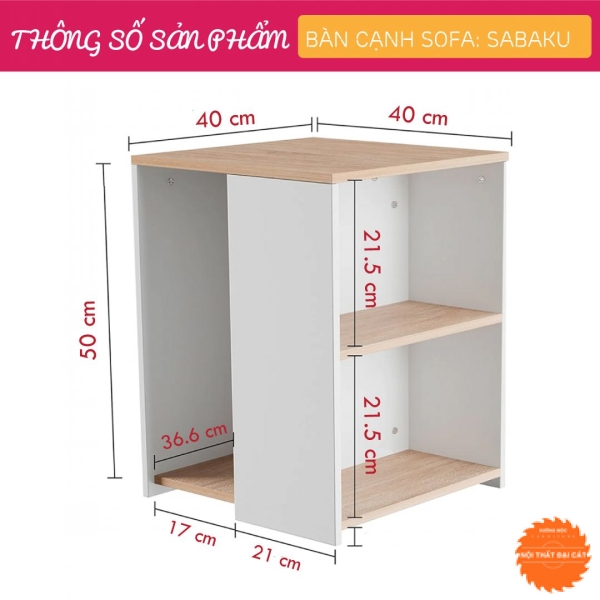 Bàn gỗ cạnh sofa đơn giản đẹp BGS006