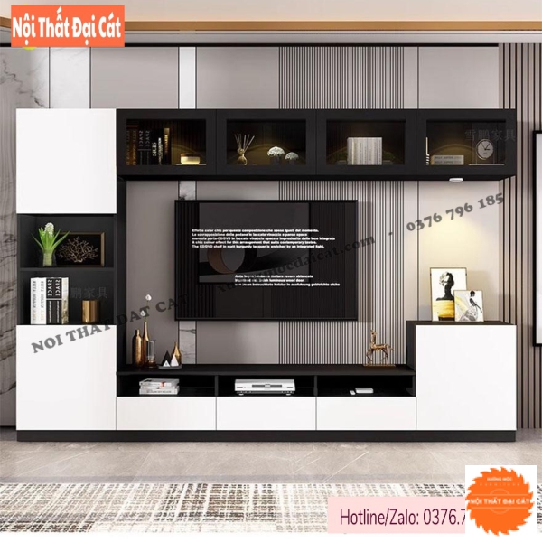 Kệ tivi kết hợp tủ kệ treo tường KKH099