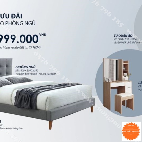 Combo nội thất phòng ngủ CBPN068