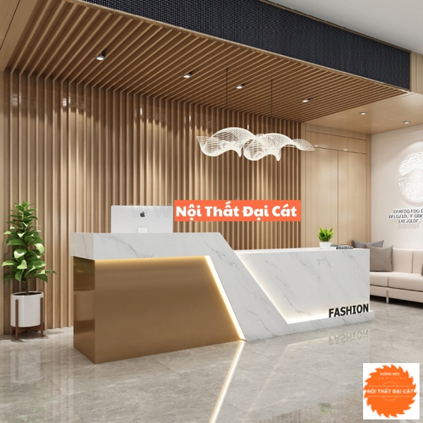 Quầy lễ tân thiết kế hiện đại cho công ty QLT063