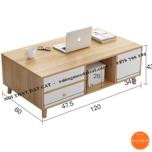 Bàn sofa phòng khách bằng gỗ BS063