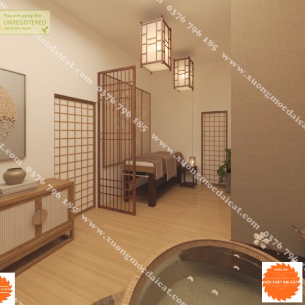 Mẫu thiết kế nội thất Spa - Thẩm mỹ viện phong cách Nhật MS005