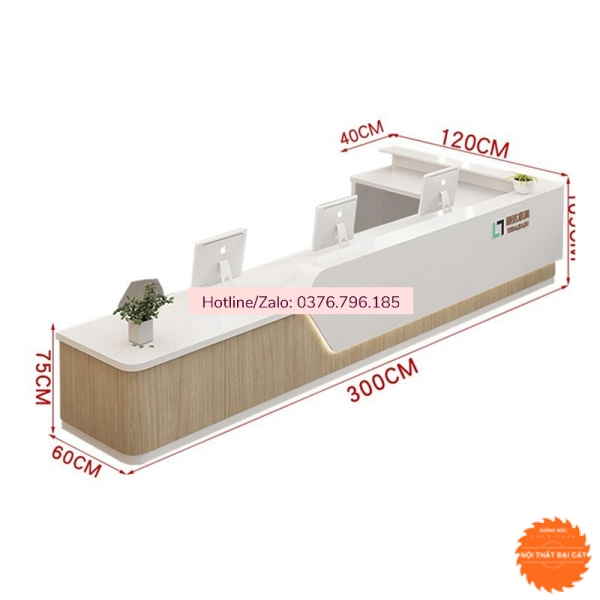 Quầy lễ tân phong cách sang trọng QLT064