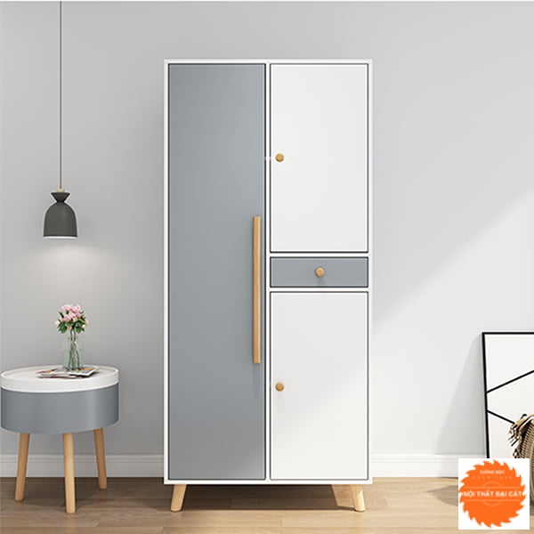 Tủ áo quần cho bé bằng gỗ công nghiệp 