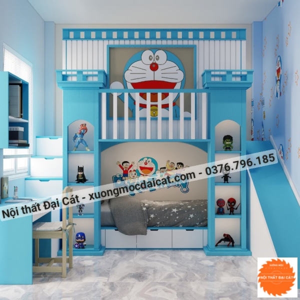 Giường tầng thiết kế Đoraemon cho bé GT110