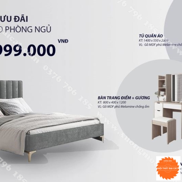 Combo nội thất phòng ngủ CBPN076