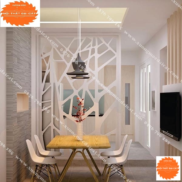 Vách ngăn gỗ công nghiệp trang trí hiện đại VN075