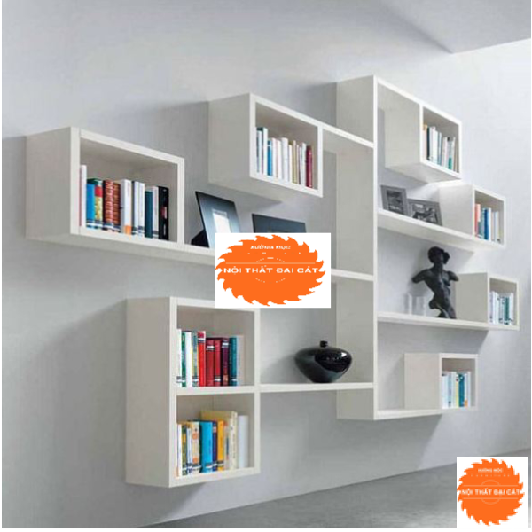 Kệ sách treo tường phong cách hiện đại KS097