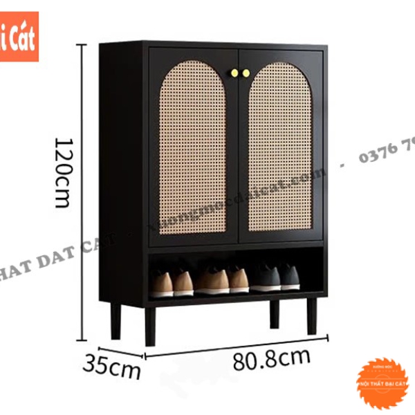 Tủ Giày 3 Cánh Lưới Mây – Tủ Đựng Giày Kiểu Dáng Hiện Đại TGM029
