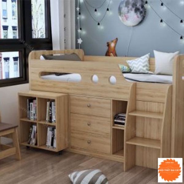 Giường tầng kết hợp tủ sách nhỏ GT026