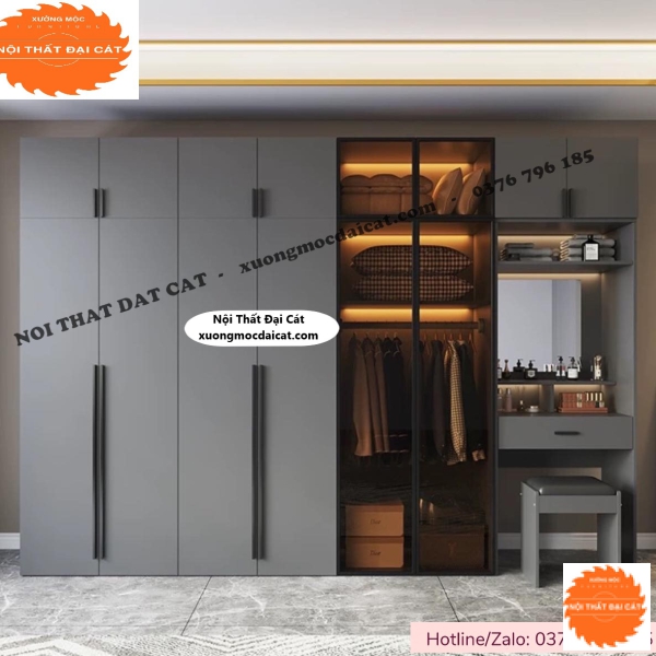 Tủ áo quần màu xám chì MS22244