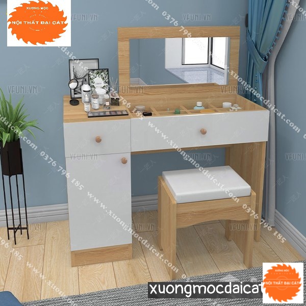 Bàn trang điểm gỗ thiết kế giấu gương BTĐ073