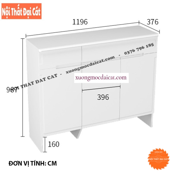 Tủ giày thiết kế đơn giản TG223