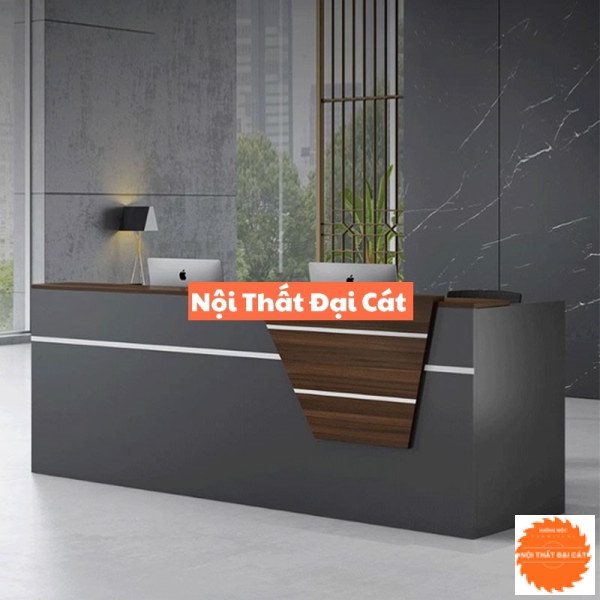 Quầy lễ tân chữ I đẹp QLT065