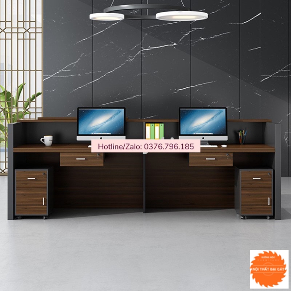 Quầy lễ tân chữ I đẹp QLT065
