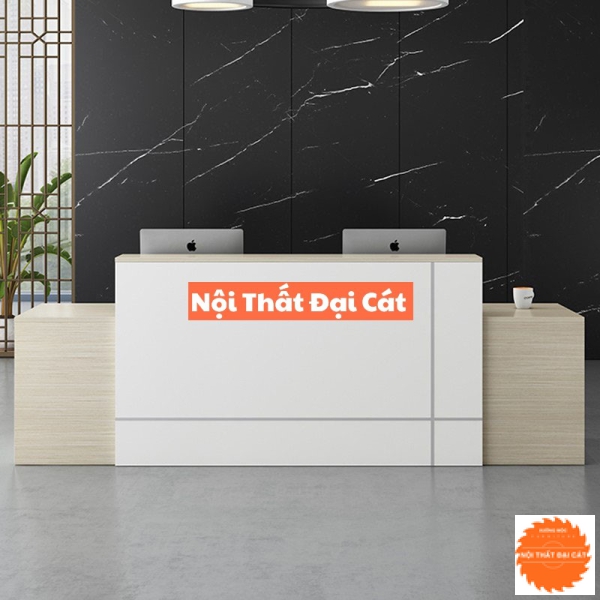 Quầy lễ tân bằng gỗ nhỏ gọn QLT066