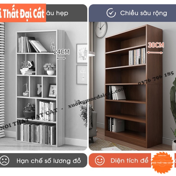 Kệ để sách 6 tầng thiết kế đa năng KS181