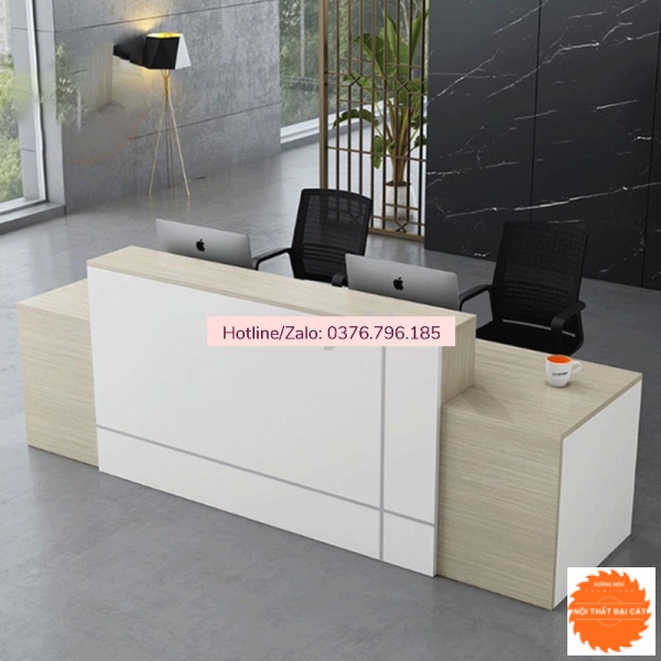 Quầy lễ tân bằng gỗ nhỏ gọn QLT066