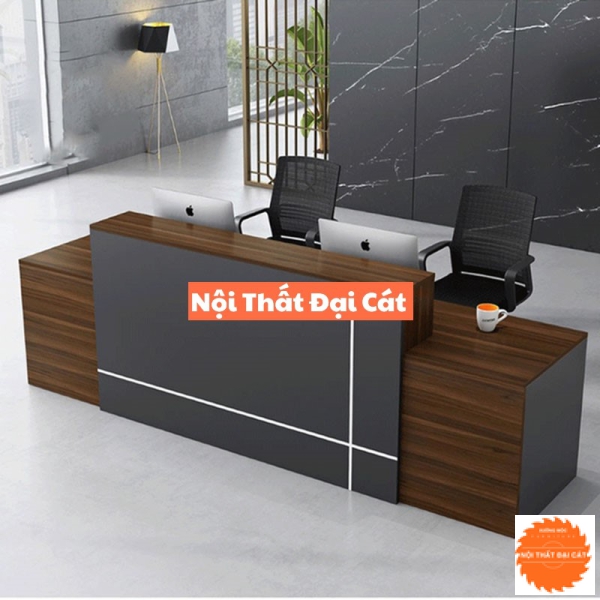 Quầy lễ tân bằng gỗ nhỏ gọn QLT066