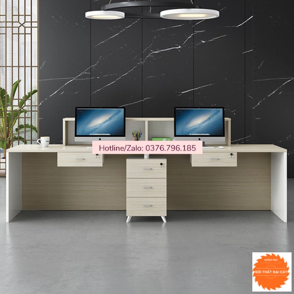 Quầy lễ tân bằng gỗ nhỏ gọn QLT066