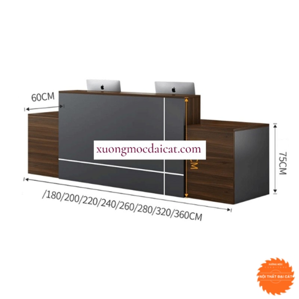 Quầy lễ tân bằng gỗ nhỏ gọn QLT066