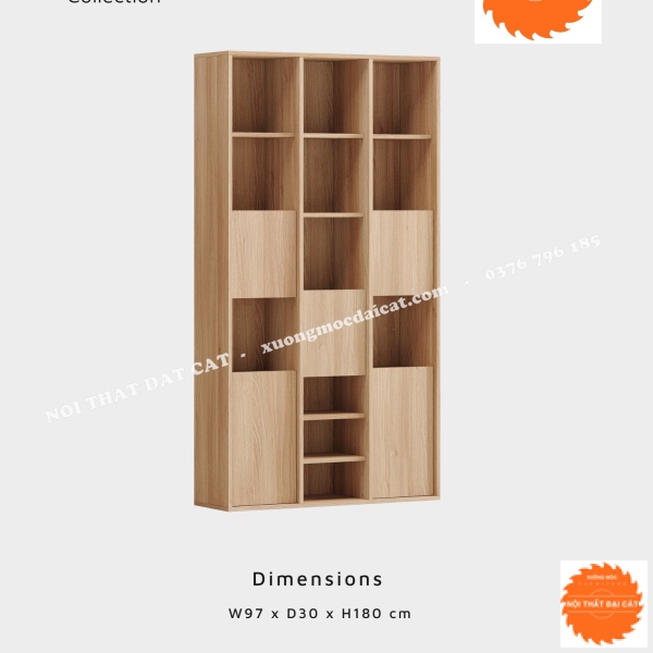 Kệ sách - kệ trưng bày phong cách đẹp KS197