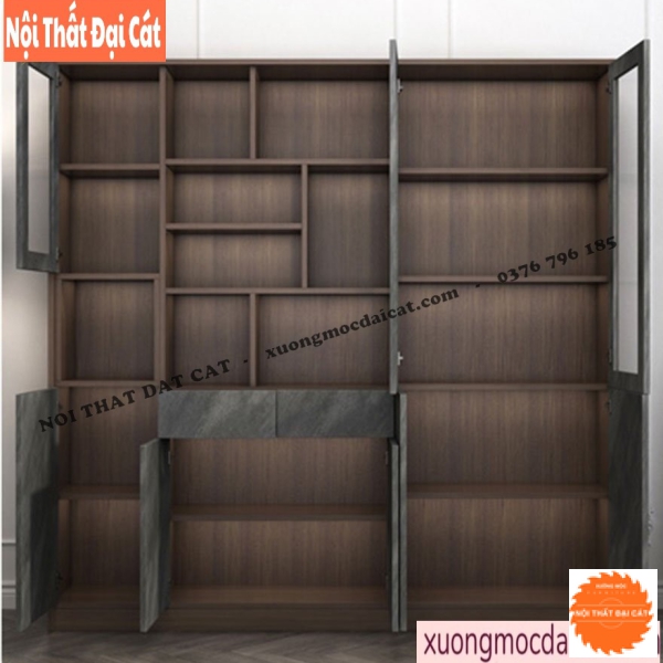 Kệ - tủ sách hiện đại tích hợp nhiều ngăn KS182