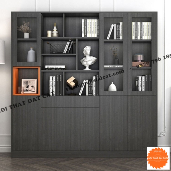 Kệ - tủ sách hiện đại tích hợp nhiều ngăn KS182