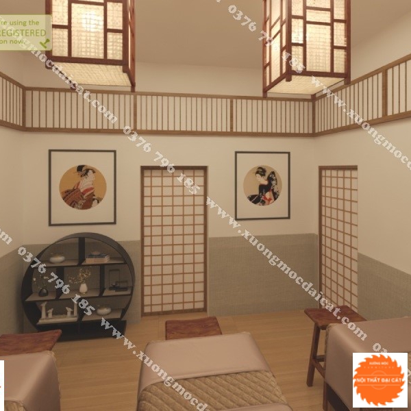 Mẫu thiết kế nội thất Spa - Thẩm mỹ viện phong cách Nhật MS005