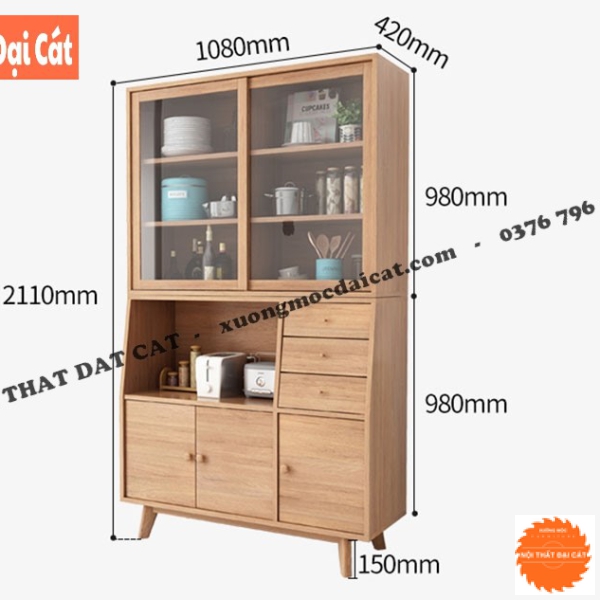 Tủ gỗ đựng đồ nhà bếp TBN085