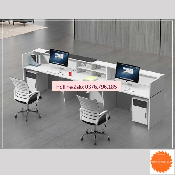 Quầy lễ tân công ty đẹp QLT068