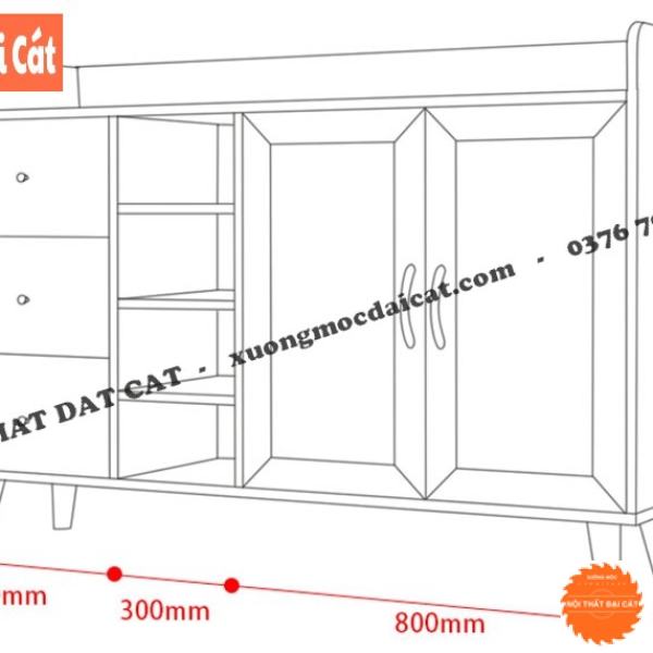 Tủ đựng vật dụng gia đình nhà bếp TBN086