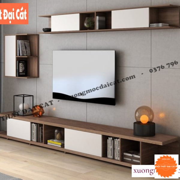 Kệ tivi gỗ phòng khách dáng thấp KTV417