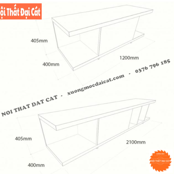 Kệ tivi gỗ phòng khách dáng thấp KTV417