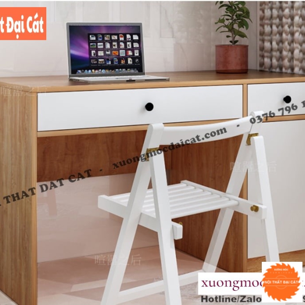 Bàn học nhỏ gọn kèm kệ sách treo tường BH069