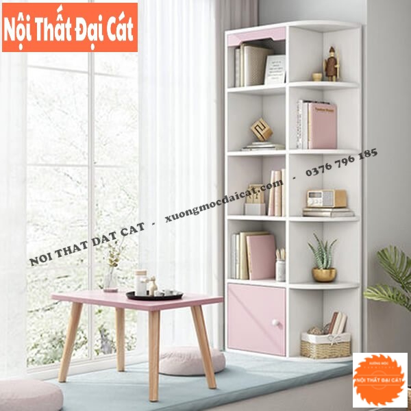 Kệ sách để góc thiết kế tiện lợi KS184