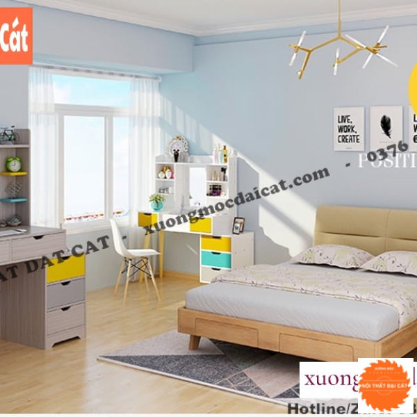 Bàn học kèm tab nhiều màu sắc BH070