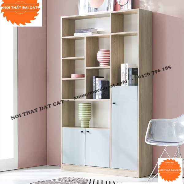 Kệ để sách hiện đại bằng gỗ MDF cao cấp KS185
