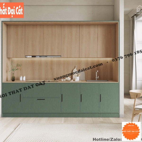 Tủ bếp gỗ công nghiệp chống thấm nước TB0133