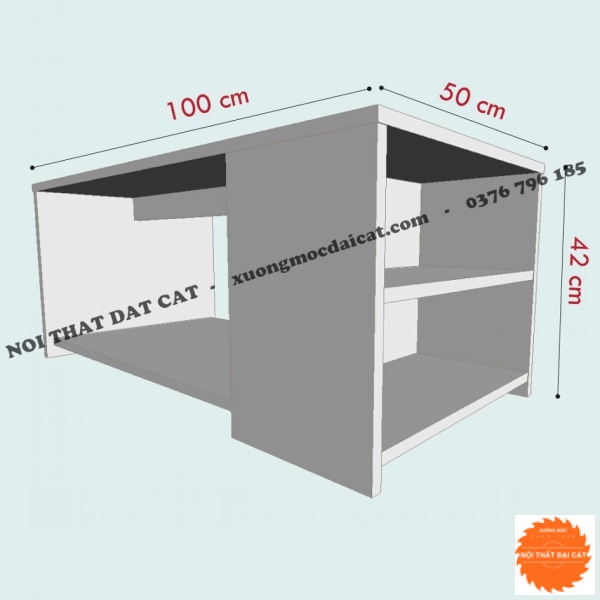 Bàn sofa - bàn trà tone xám chì BS069